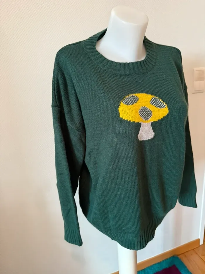 Pull vert en très bon état taille S SHEIN - photo numéro 2