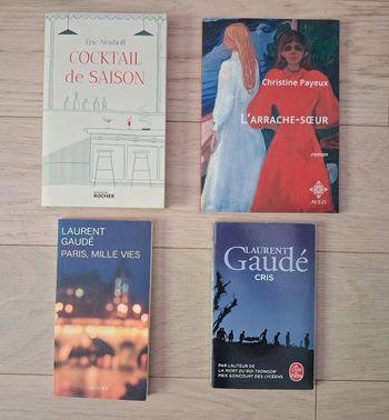 Lot de 4 romans dont 2 de Laurent Gaudé 