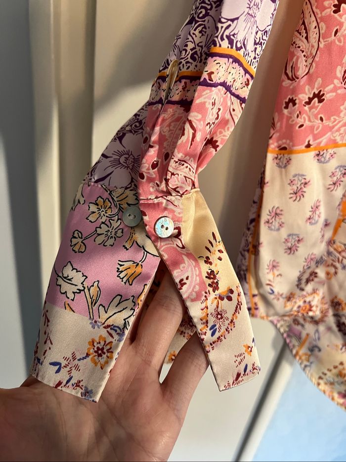 Chemise fluide imprimée patchwork - photo numéro 2