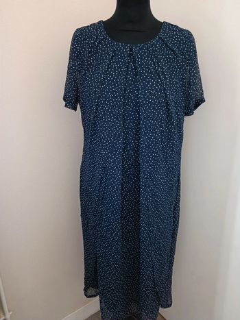 Robe à pois bleu marine damart 38