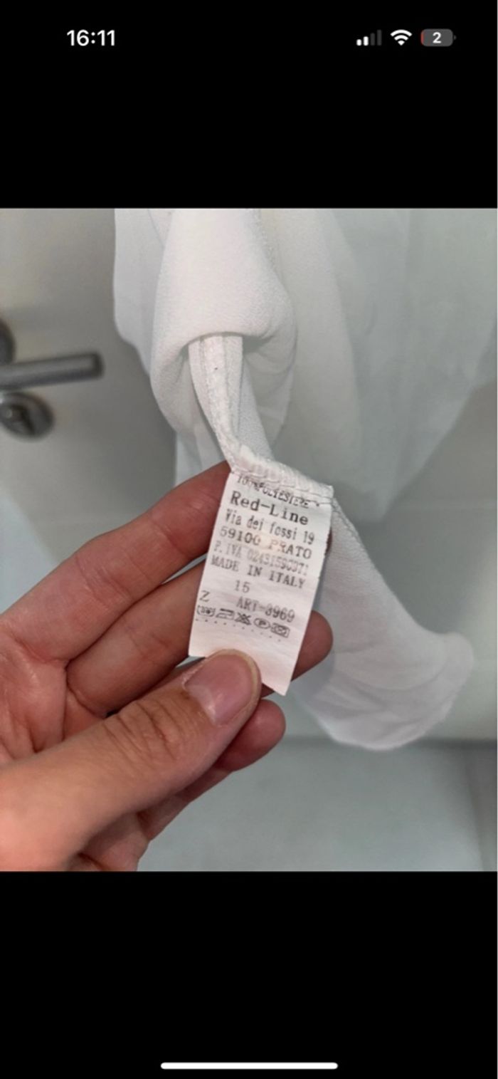 Top long évasé blanc - photo numéro 4