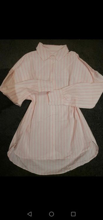 Chemise vintage blanche et rose