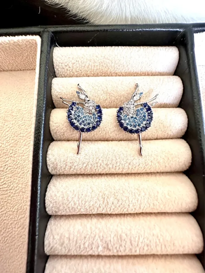 Boucles d’oreilles danseuses en argent 925 – fait main - photo numéro 2