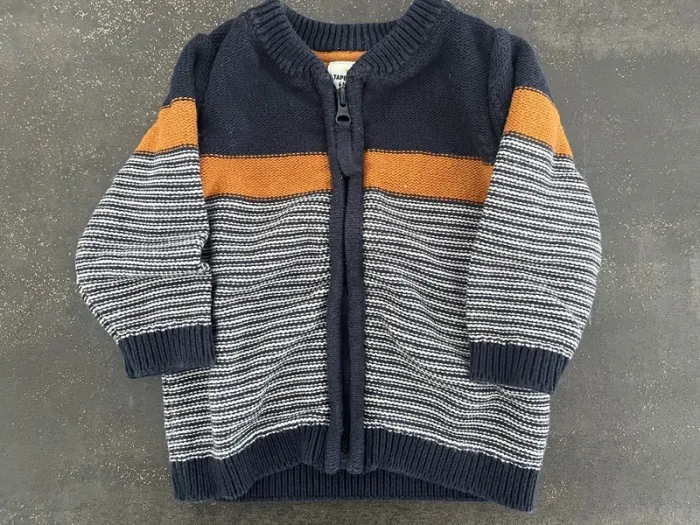 Gilet à rayures zippé marque Tape à l’œil taille 6 mois