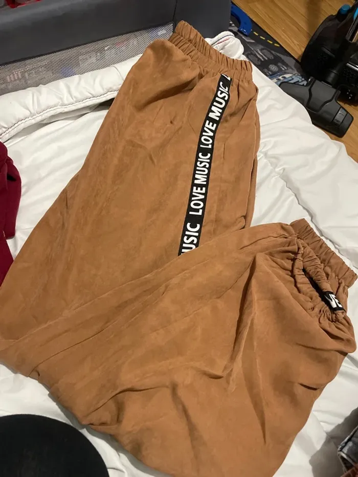 Pantalon jogging daim