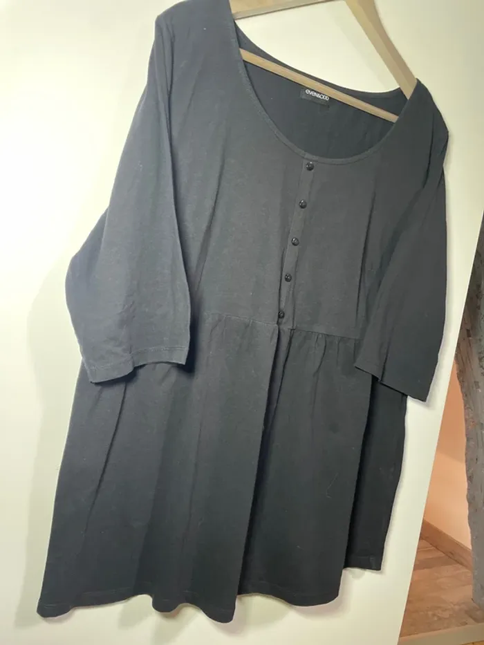 Blouse noire en coton taille 50 / even&odd - photo numéro 3