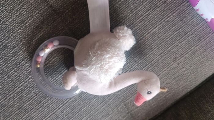 Hochet cygne rose/or - photo numéro 3