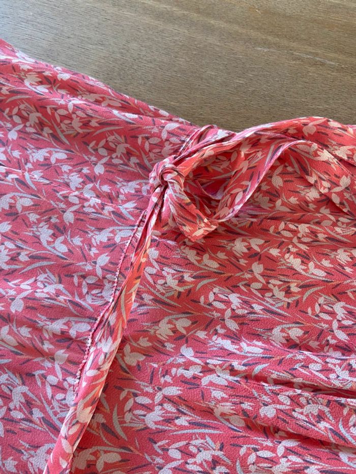 Robe fluide fleurie rose Caroll taille 42 - photo numéro 6