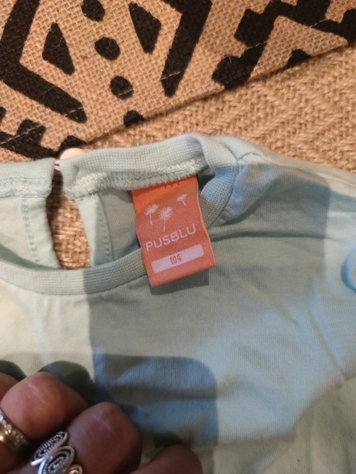 Tee shirt manches 3/4 vert clair - photo numéro 3