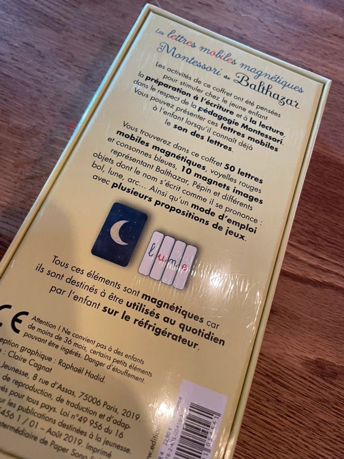 Coffret Neuf Les lettres mobiles magnétiques Montessori de Balthazar - photo numéro 4