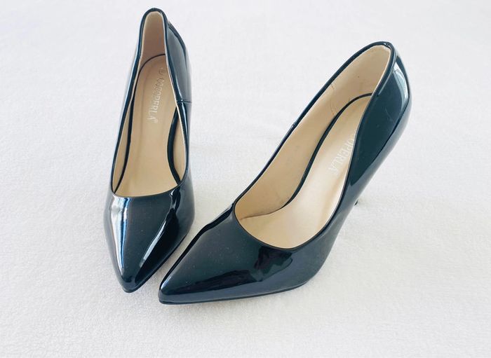 Chaussure à talon noire vernis - Cocoperla Pointure 40 - Hauteur talon 10 cm - photo numéro 3