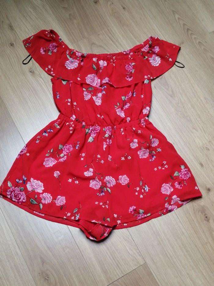 Combinaison Short avec petites fleurs - photo numéro 2