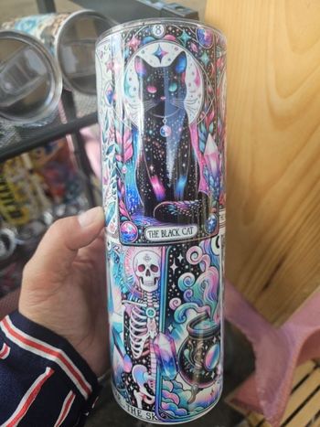 Gourde tumbler isotherme halloween cartes tarot