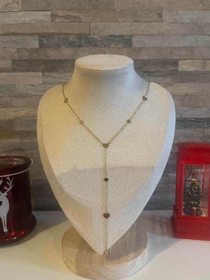 Collier Y, acier inoxydable, tendance