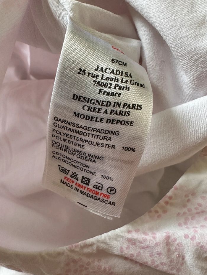 Ensemble Jacadi salopette chemisier paon rose 6 mois - photo numéro 7