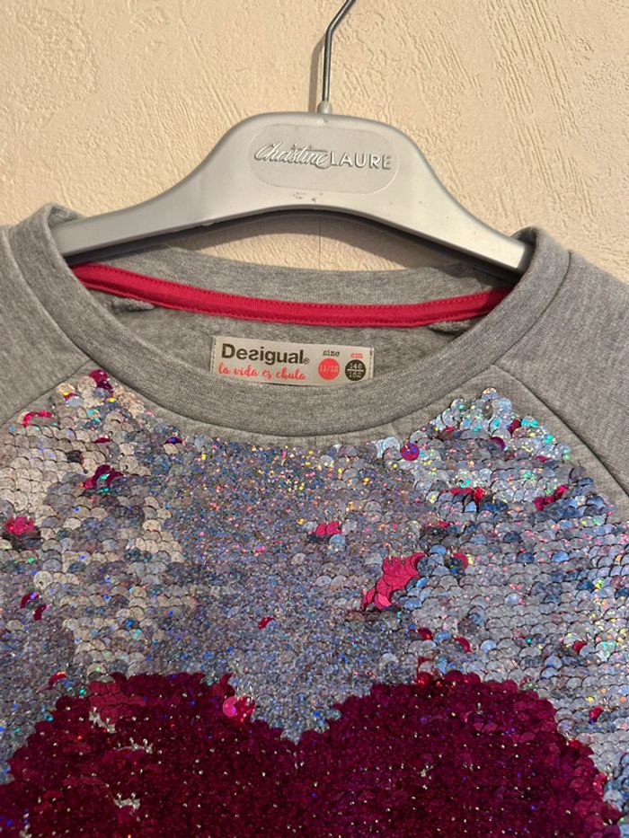 Sweat sequins magique imprimée à cœur fille 11-12 ans Desigual - photo numéro 8