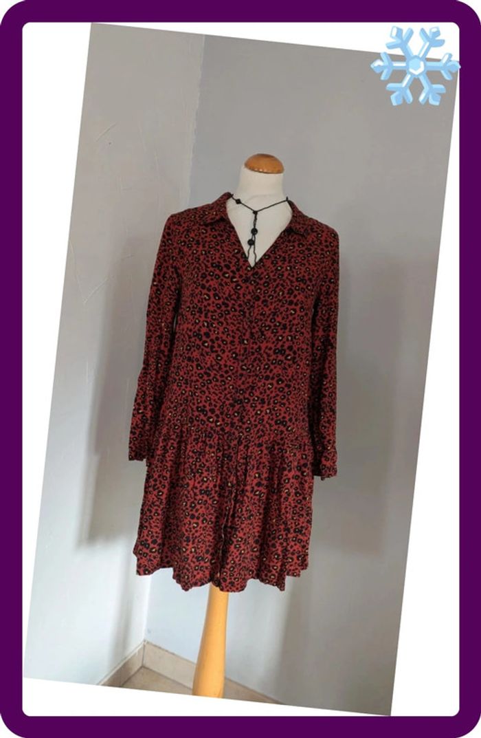 Robe d'hiver léopard pour automne ou hiver