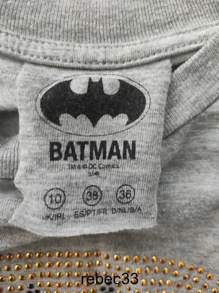 T-shirt batman logo strass - photo numéro 4
