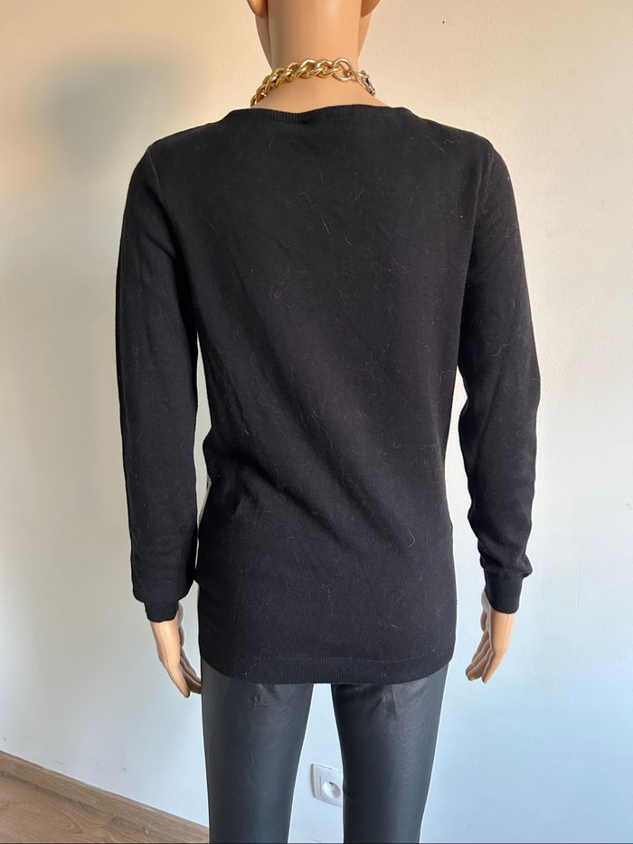 Pull noir et gris neuf avec sequins Morgan taille XS (valeur 45€) - photo numéro 5