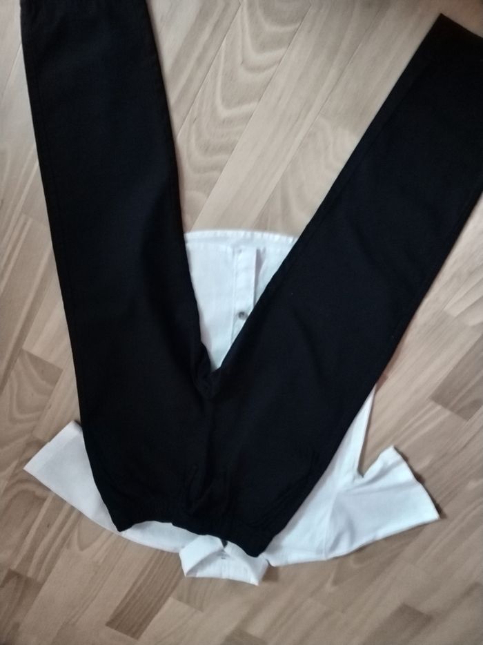 Ensemble en lin noir et blanc 134cm neuf - photo numéro 3