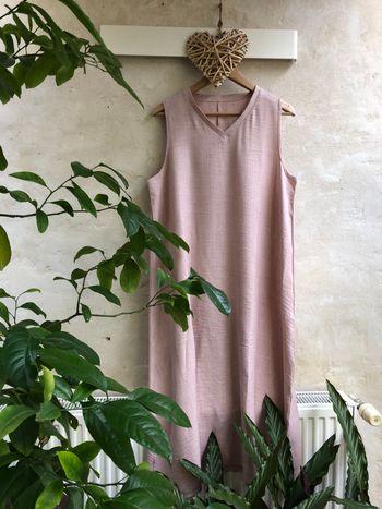 Robe de plage beige rosé XL