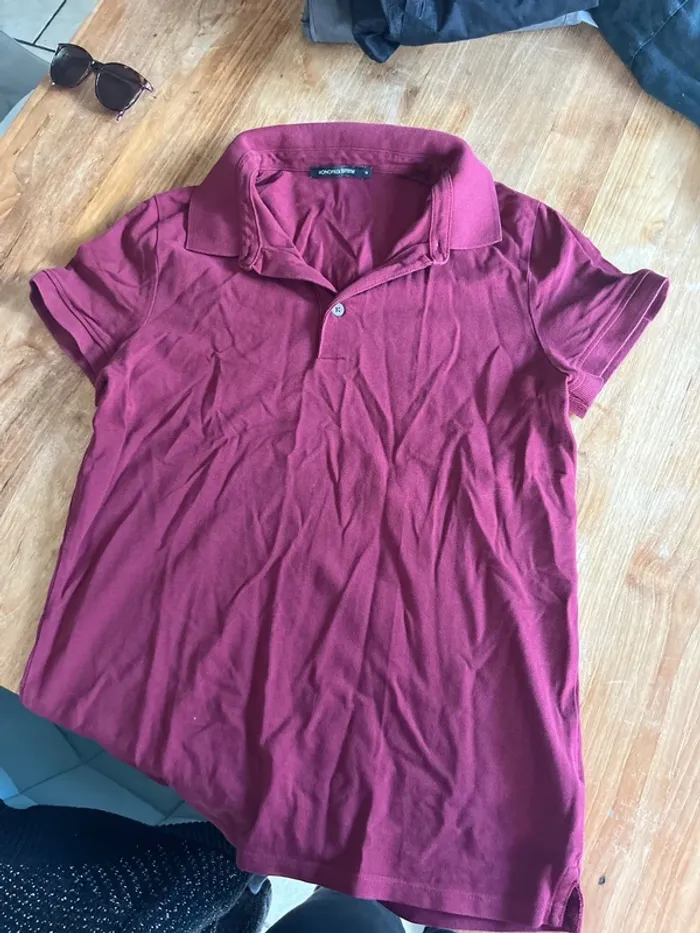 Polo bordeaux M