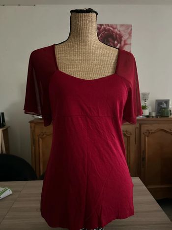 Blouse manches transparentes bpc 40/42