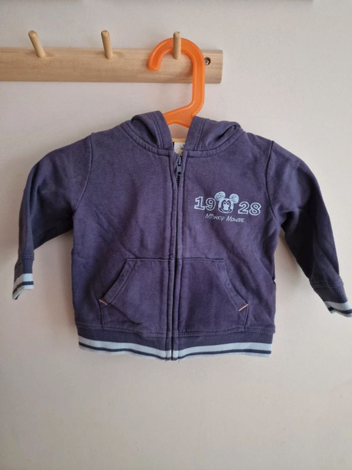 Gilet zippé capuche Bébé garçon 6 mois Disney baby
