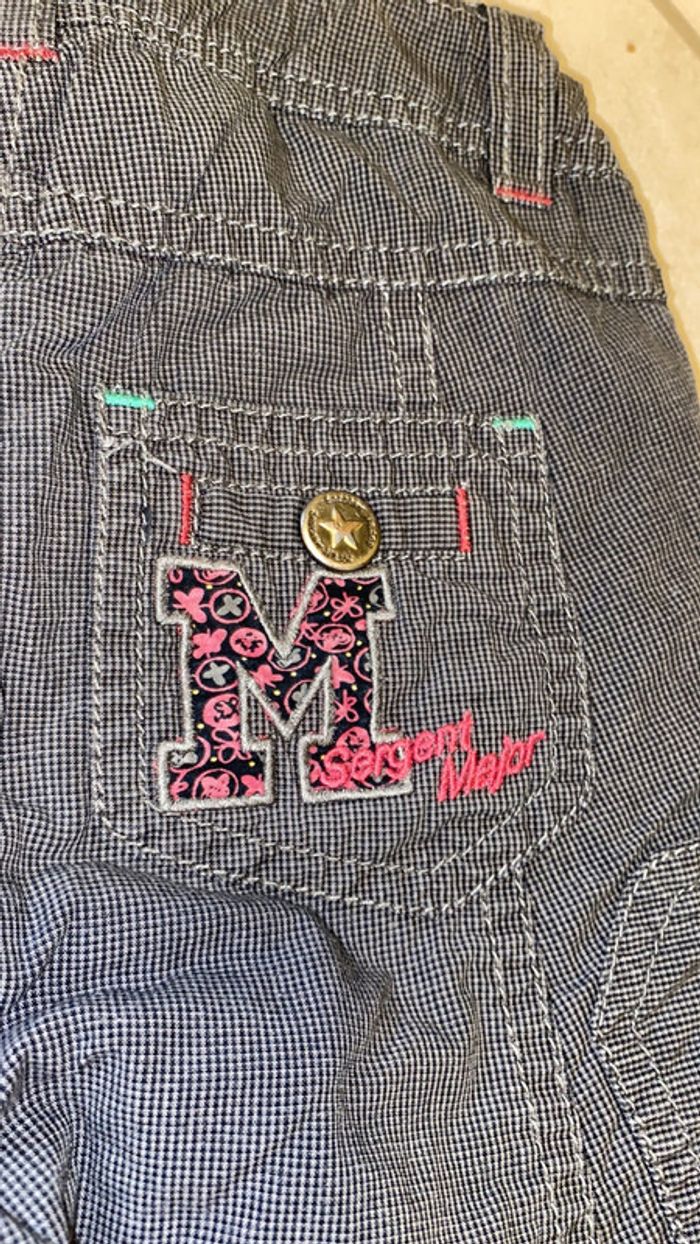 24 mois - sergent major fille pantalon gris et rose - photo numéro 6