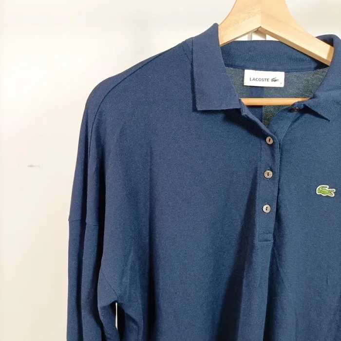 Robe polo bleu marine manches longues Lacoste – taille S A979 - photo numéro 3
