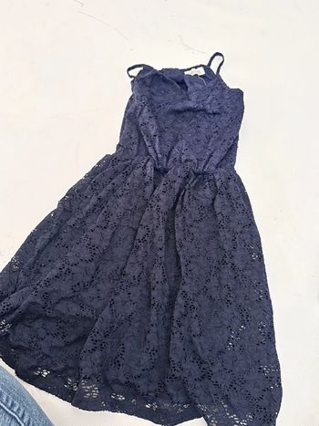 Robe dentelle bleu marine h&m 10a