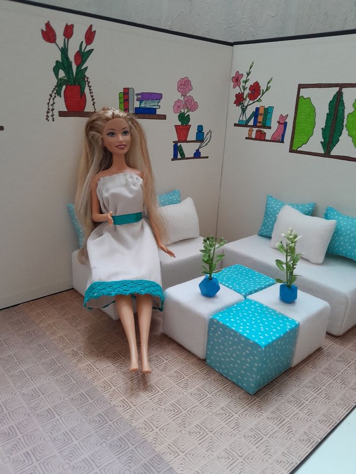 Canapé modulable pour barbie - photo numéro 2