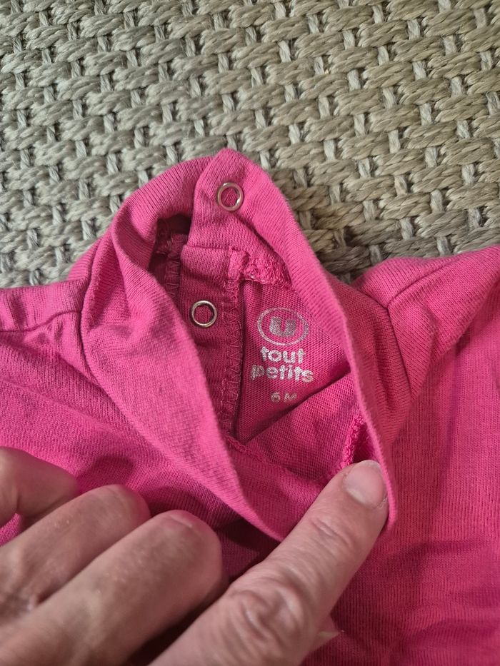 Lot de 5 t-shirts fille cols roulés - 6 mois - photo numéro 9