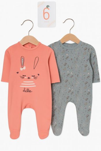 Lot de 2 pyjamas bébé Taille 6 mois