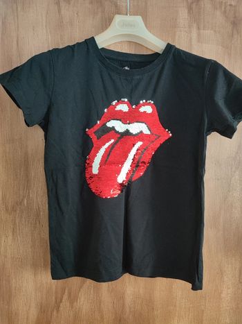 Tee shirt rolling stone sequins S