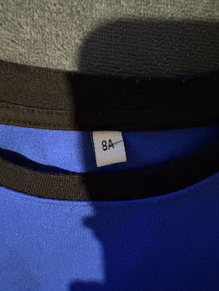 T-shirt manches longues fusée bleu dur 8 ans - photo numéro 3