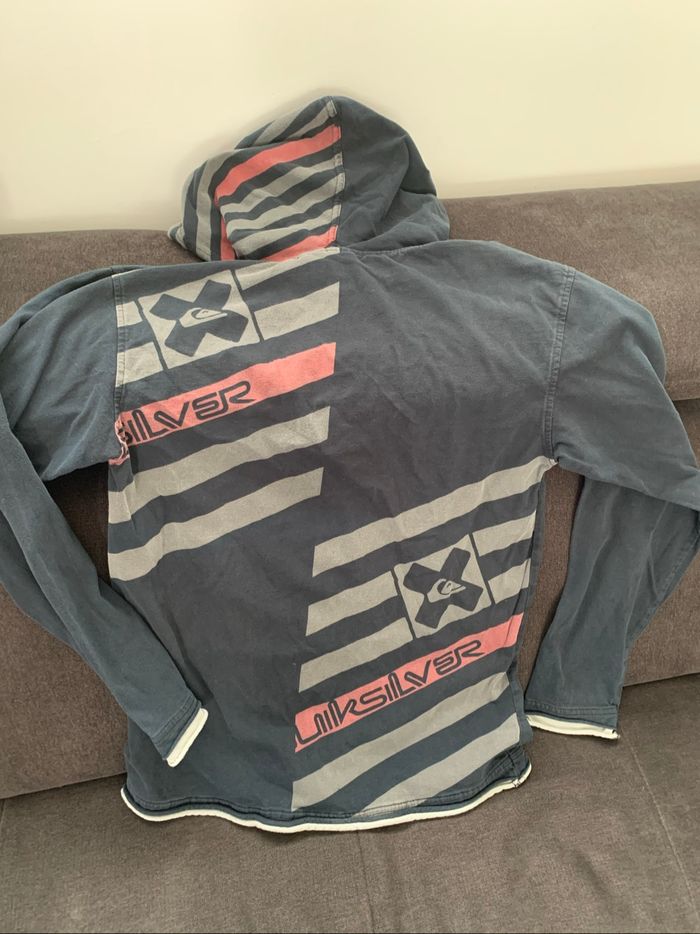 Pull fin à capuche « Quiksilver » taille 12 ans - photo numéro 2