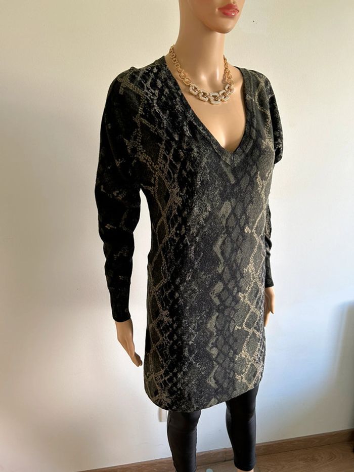 Pull long imprimé pailleté Morgan taille M jamais porté - photo numéro 2