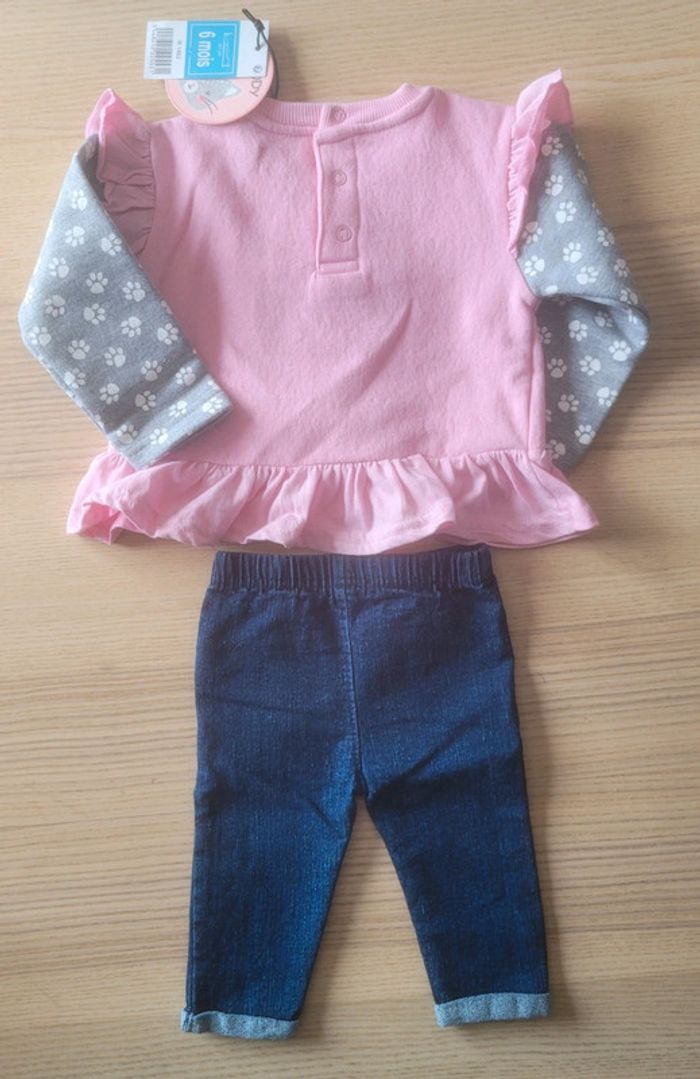Ensemble pull + Jegging taille 6 mois - photo numéro 4