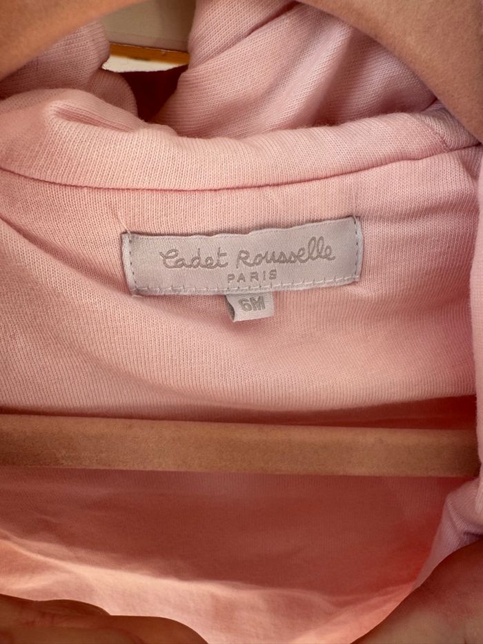 Ensemble veste et pantalon Cadet Rousselle 6 mois rose - photo numéro 2