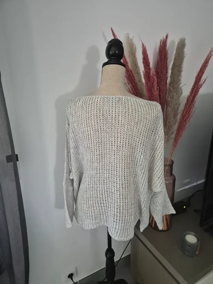 Superbe pull ajouré étoile oversize taille unique - photo numéro 2