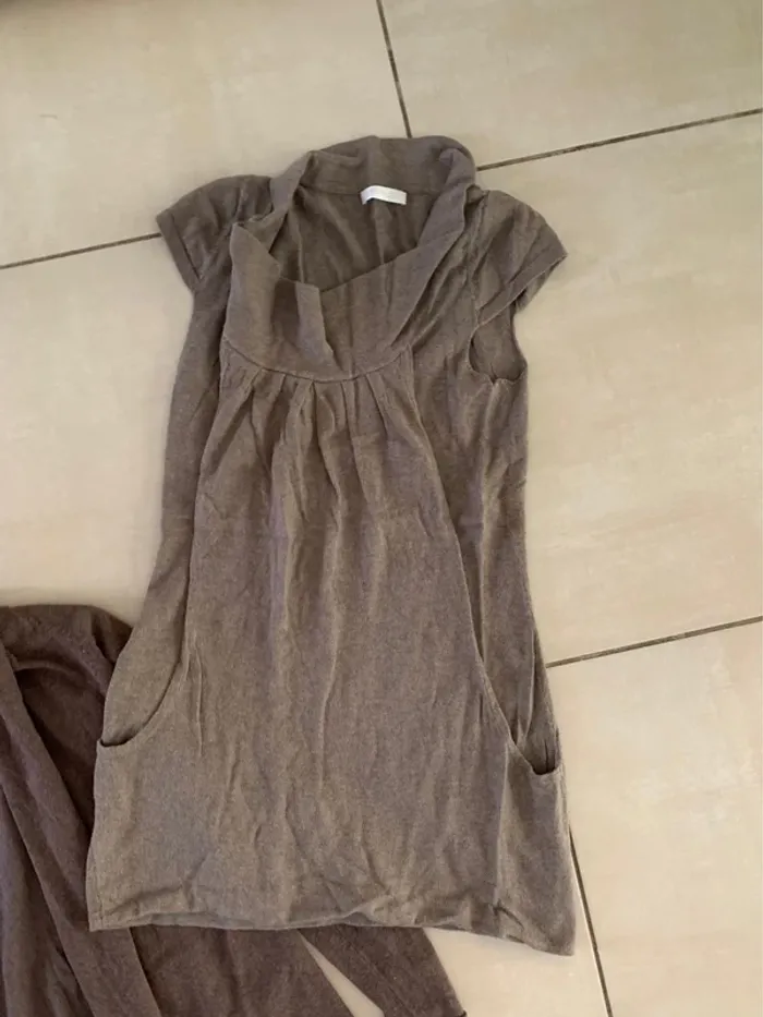 Lot maternité grossesse femme enceinte gilet et tunique taille 36 - photo numéro 3