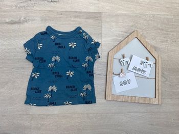 T-shirt bleu marine palmier