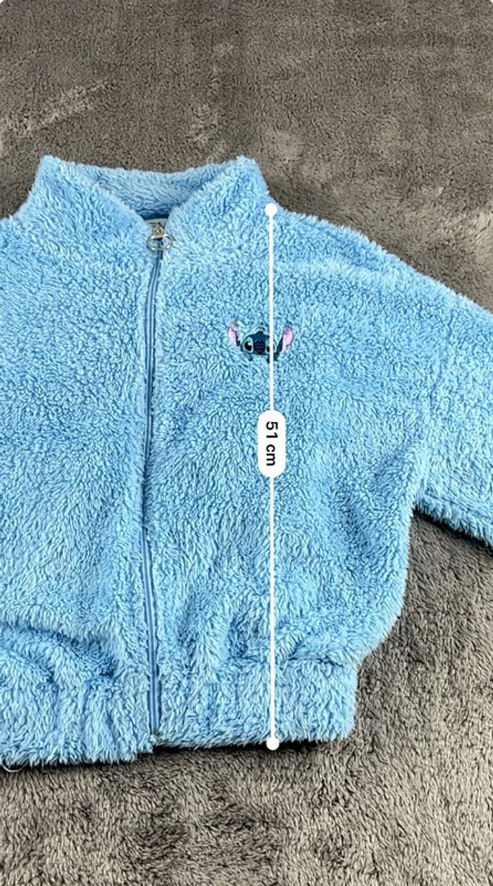 Veste Polaire Disney Lilo & Stitch Bleu Ciel Taille XS - photo numéro 3
