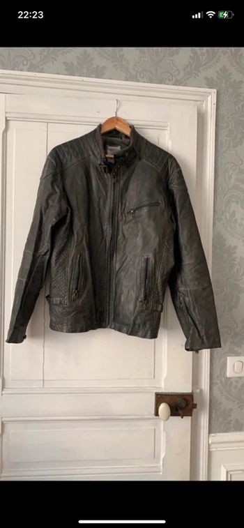 Veste en similicuir  devred