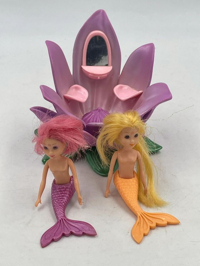 Maison fleur + 2 figurines sirènes articulés - photo numéro 3