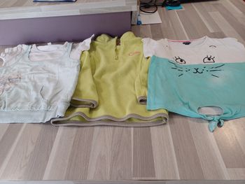 1 sweat et 2 tee shirts filles Taille 3 ans