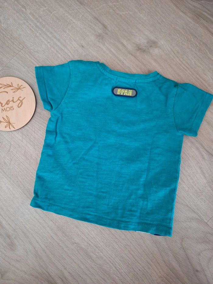 Tee-shirt bleu DPAM 3 mois - photo numéro 4