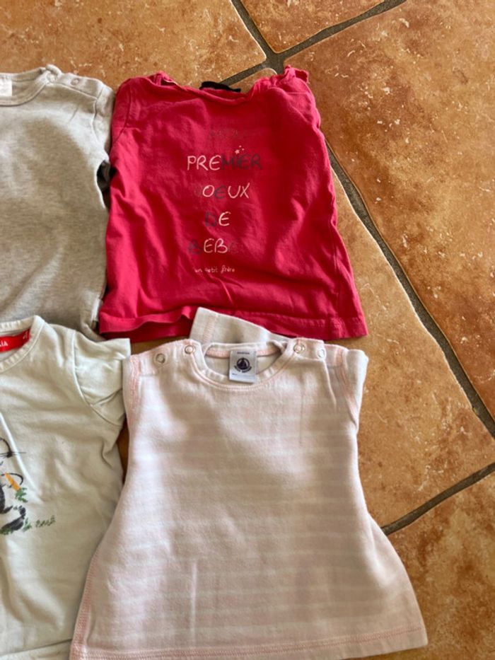 Lot 6 t-shirt manches longues 6mois - photo numéro 4