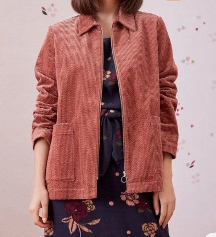 Veste en velours côtelé rose brique Des Petits Hauts – Modèle Elodia – T3 (oversize) - photo numéro 3